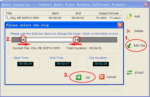 convert audio clip