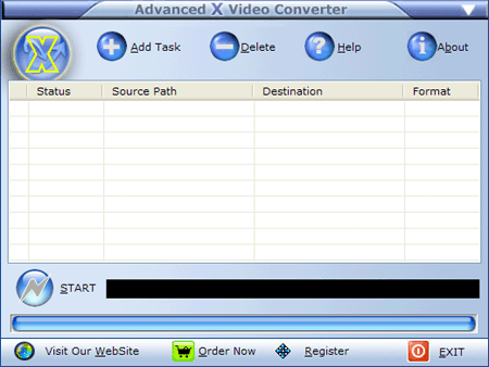 Click to view Advanced X Video Converter 6.0.8.3 screenshot